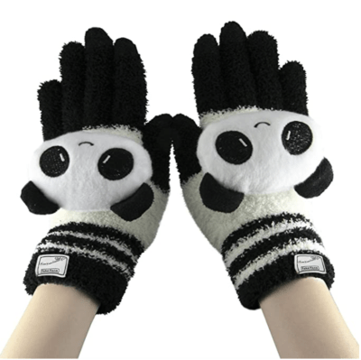 Panda Winter Wool Touchscreen Gloves