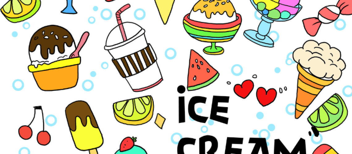 Chinese around Ice Cream for Kids Vocabualy, Poem and Dialogues